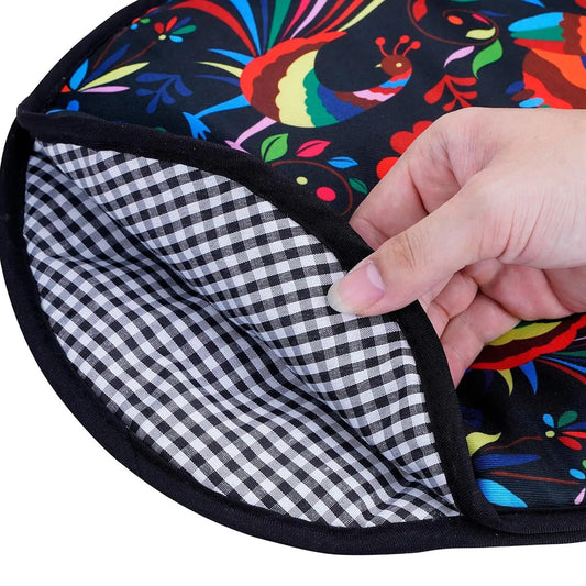Microwaveable Tortilla Warmer 1PC Thermal Fabric Holder for Naan Bread, Pizza, Taco, Home Party & Family Meals