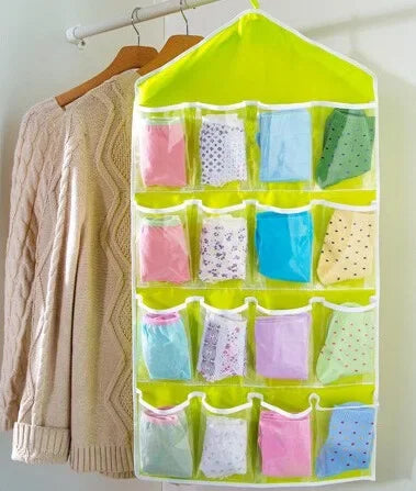 16Pockets WardrobePockets Clear Hanging Bag