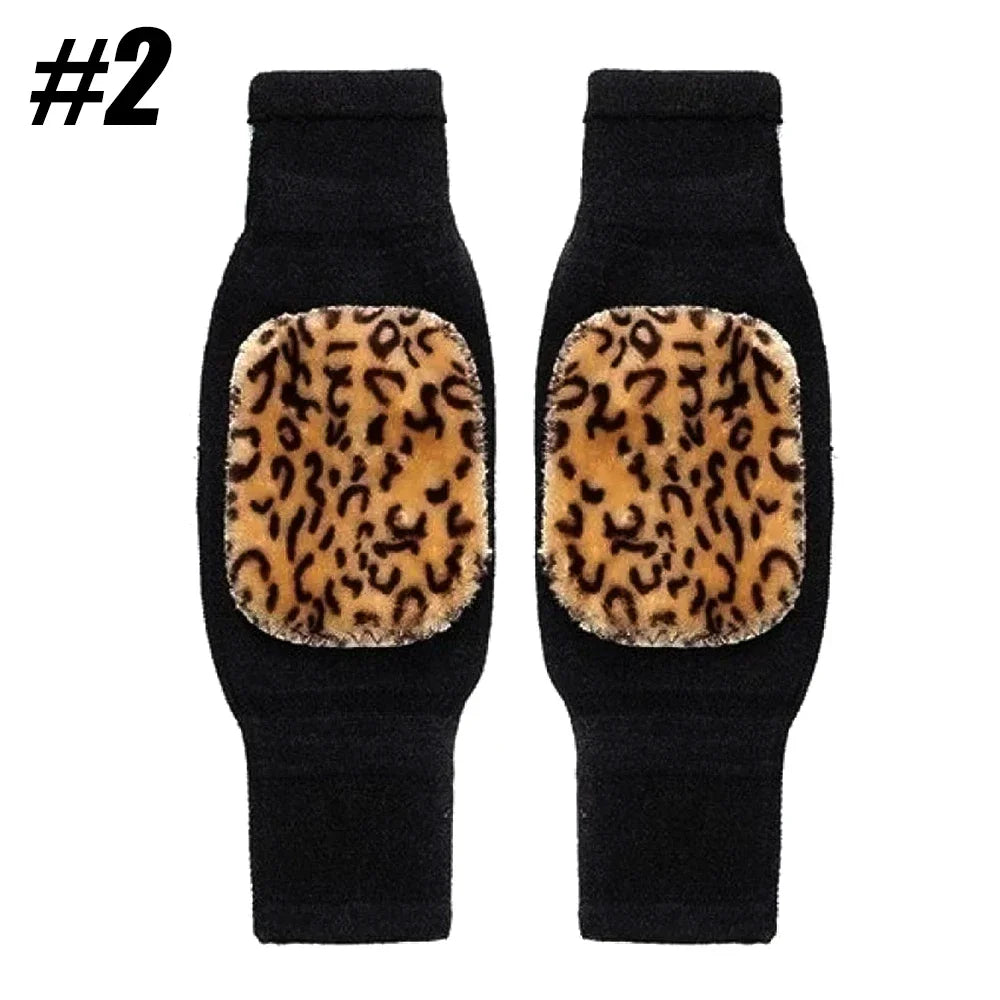 Wool Knee Brace Pads Winter Thermal Knee Warmers