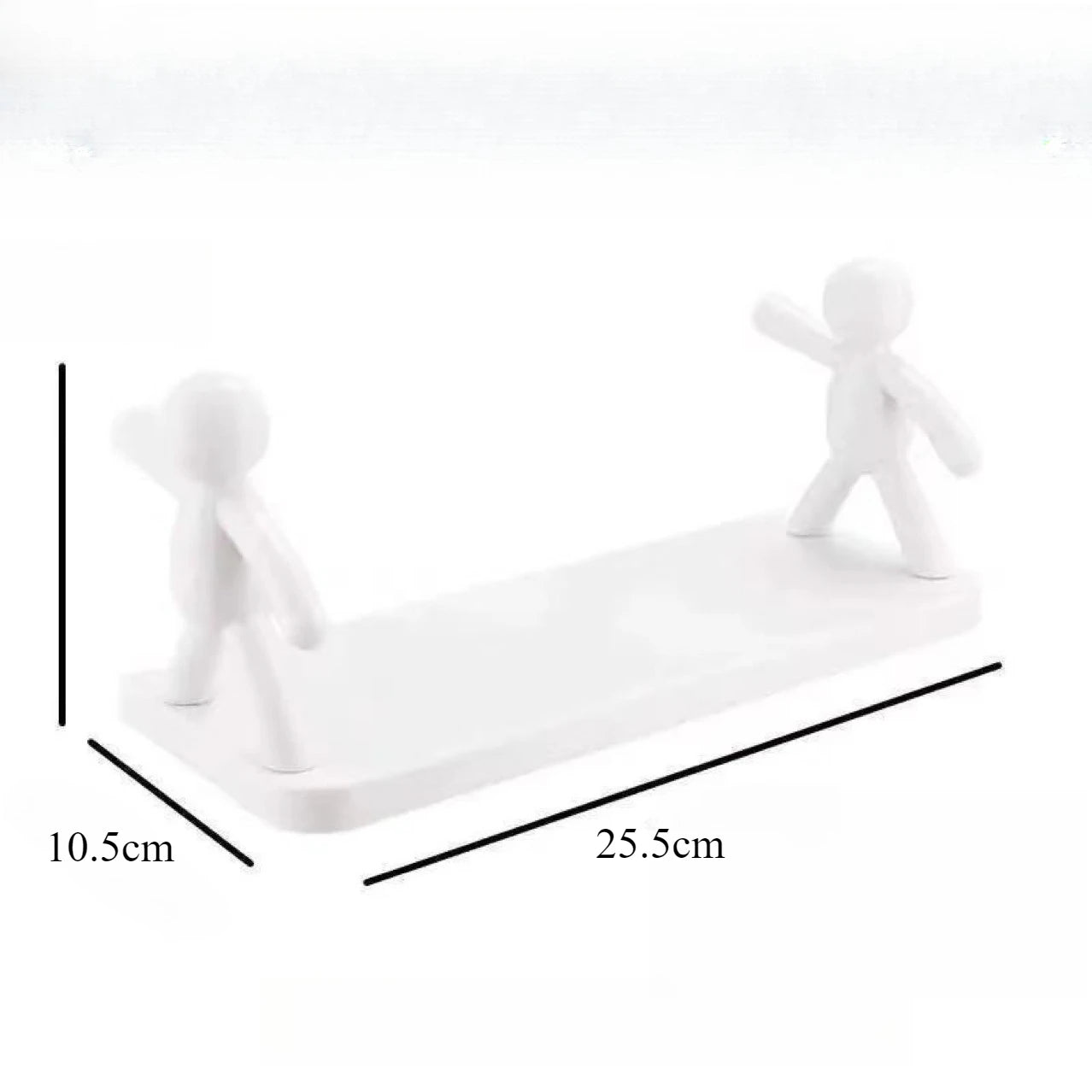 Creative Bathroom Storage Shelves Cute White Doll Villain Shelves Shelf Self-adhesive Sticker