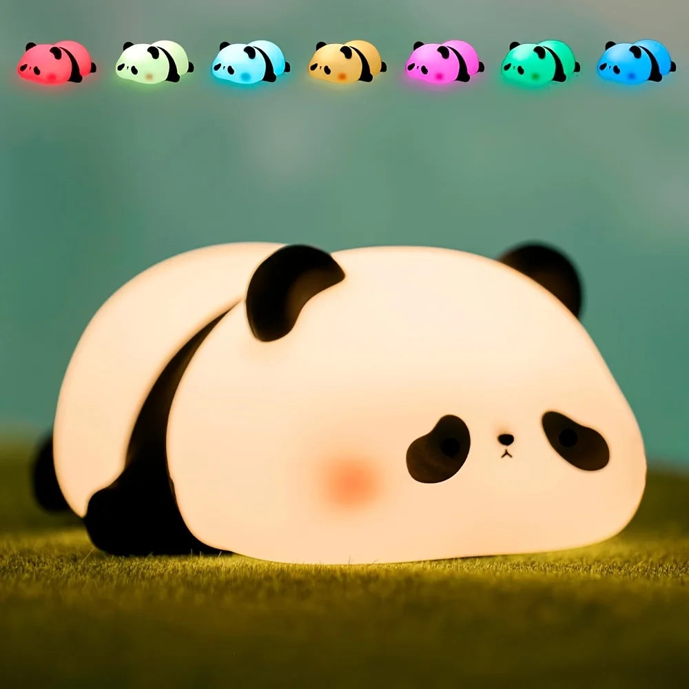Panda Night Light, Rechargeable with Timer, Bedside Table Lamp,