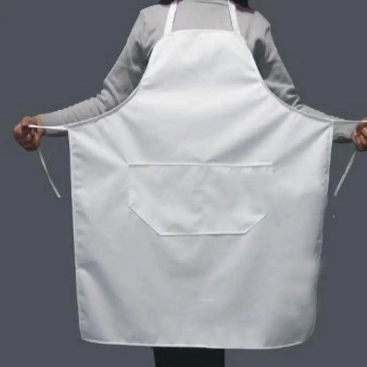 Fashion Kitchen Unisex Waiter White Plastic Waterproof Apron