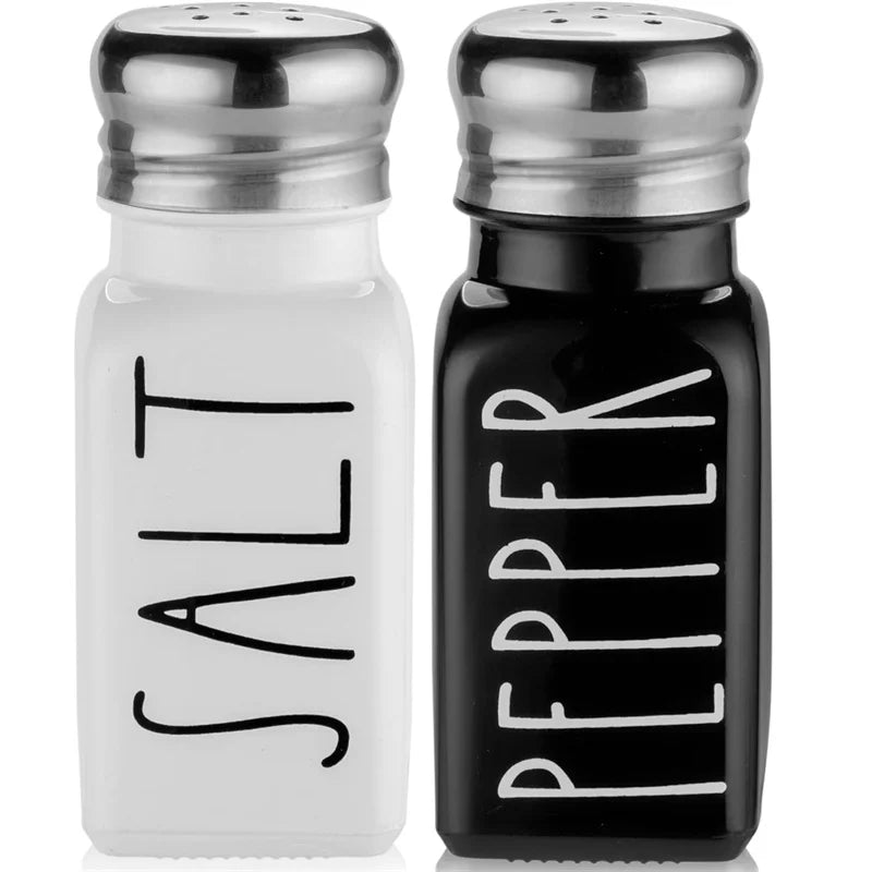 2pc Salt and Pepper and Condiment Storage Container Shakers Set