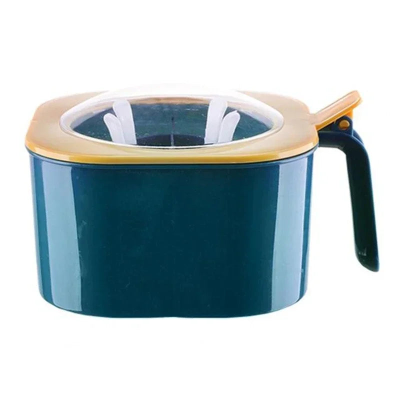 1 Set Large Capacity Sealing Seasoning Box with Handle Spoons 4 In 1