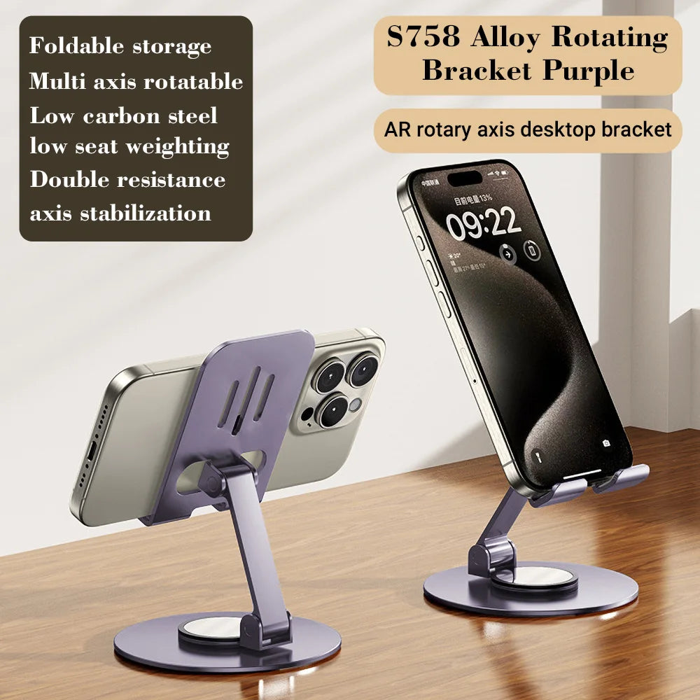 720Β° Rotate Aluminum Alloy Tablet & Mobile Holder β Adjustable Foldable Stand