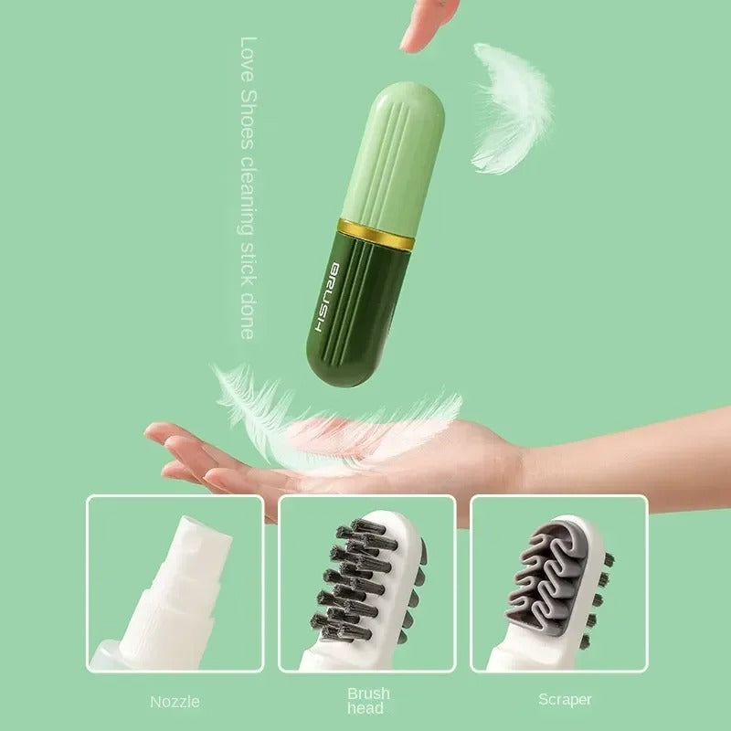 3in1 Shoe Brush with Dispensing Bottles