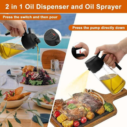 Oil Spray Oil Bottle Dispenser, Kitchen Gadgets.