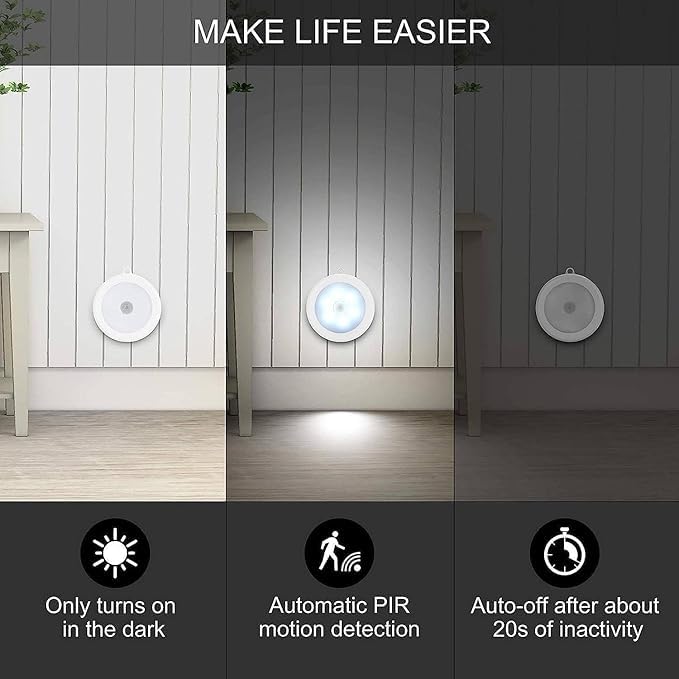 Rechargeable Motion Sensor Adhesive Led Light for Home