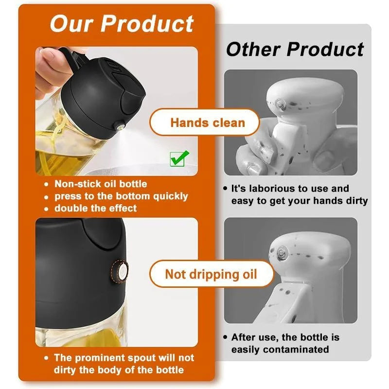Oil Spray Oil Bottle Dispenser, Kitchen Gadgets.