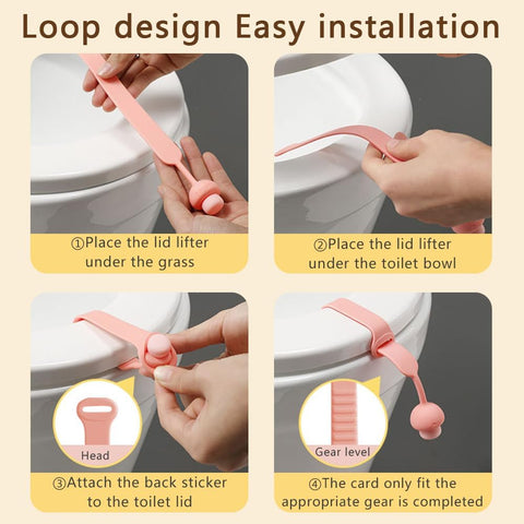 Silicone Toilet Seat Lifter 3 Pcs