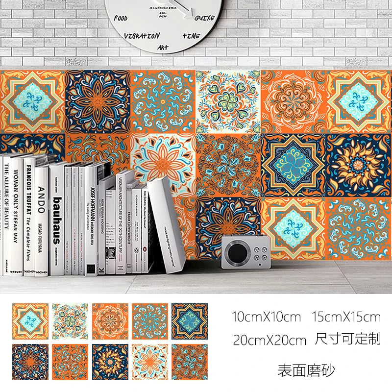 Tile Sticker Waterproof Film For Tiles /Ground in Kitchen Bedroom Toilet Floor Decor Art Wallpaper