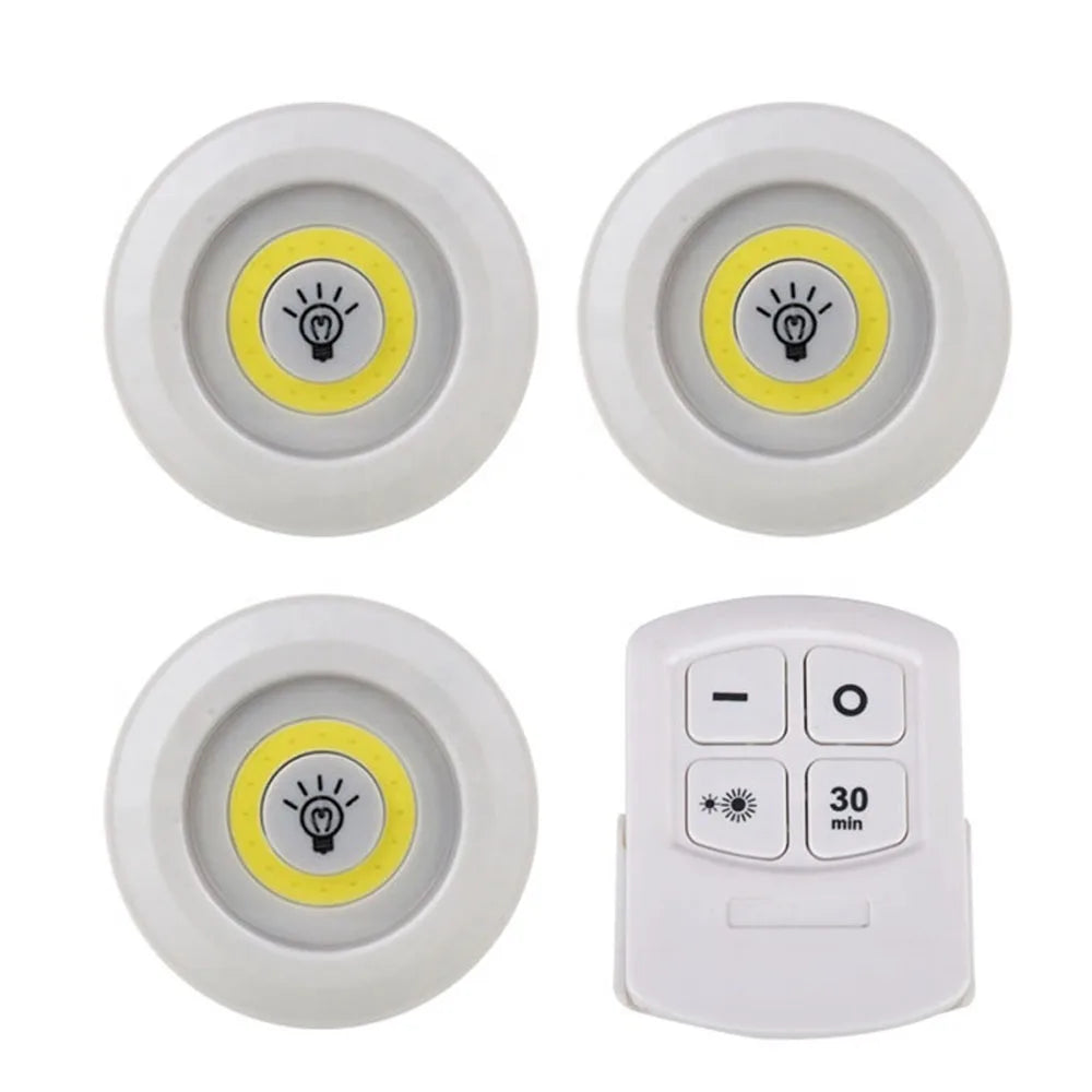 Dimmable LED Under Cabinet Light with Remote Control Battery Operated LED Closets Lights Wardrobe Bathroom lighting