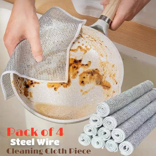 Pack of 10 Kitchen Steel Mesh Wire Cleaning Cloths – Tough on Dirt, Gentle on Surfaces