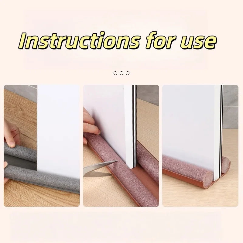 Flexible Door Bottom Sealing Strip Stopper Door Weatherstrip Guard Wind Dust Blocker Sealer