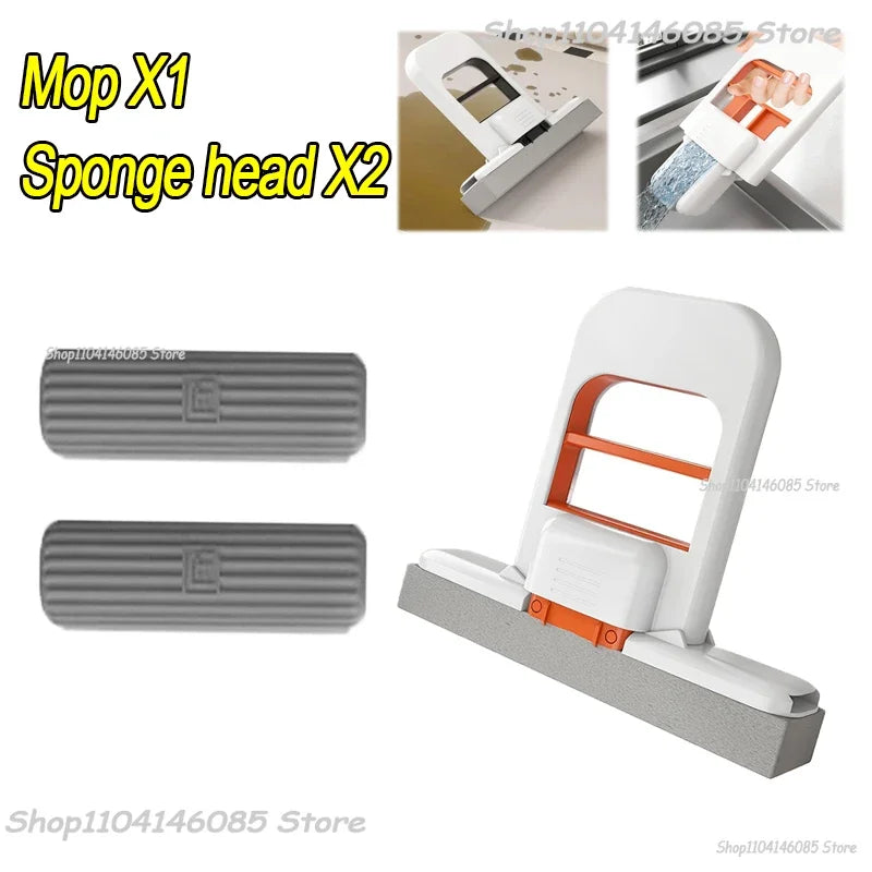 Mini Sponge Mop Hand-free Wash Mops Mini Portable Super Absorbent Mop
