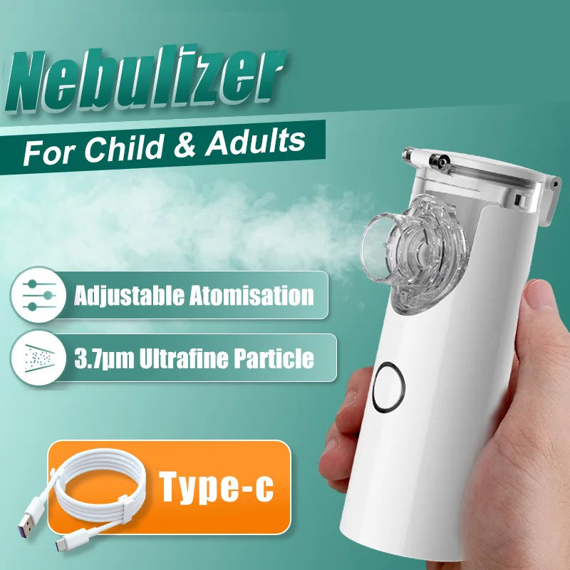 Medical Silent Ultrasonic Nebulizer Automizer Handheld Respirator Portable Asthma Humidifier