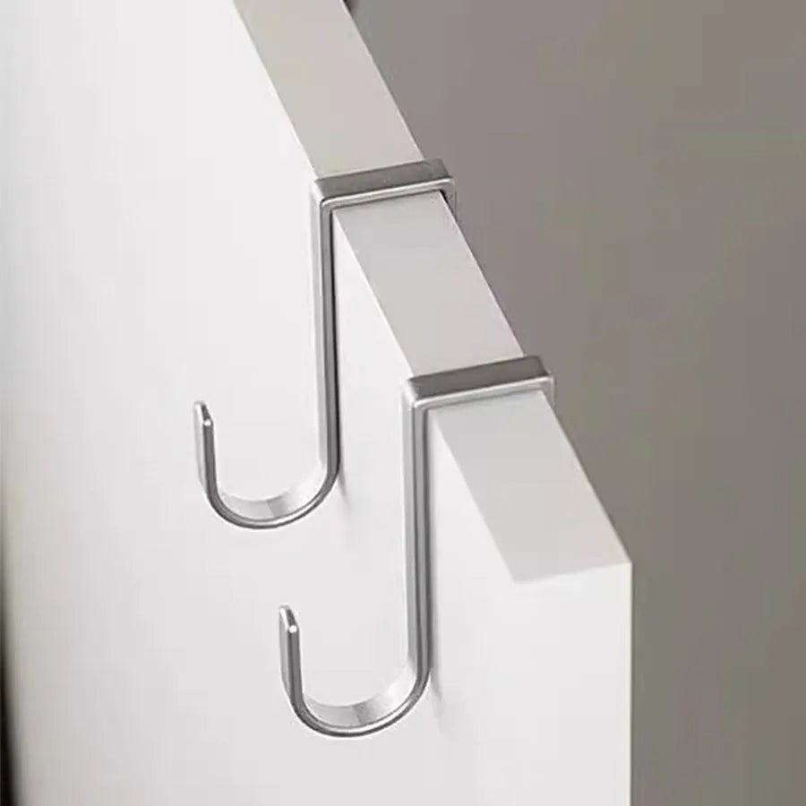 Stainless steel bedside cabinet door hook, student dormitory double hook, S-shaped hook, bathroom hanging clothes