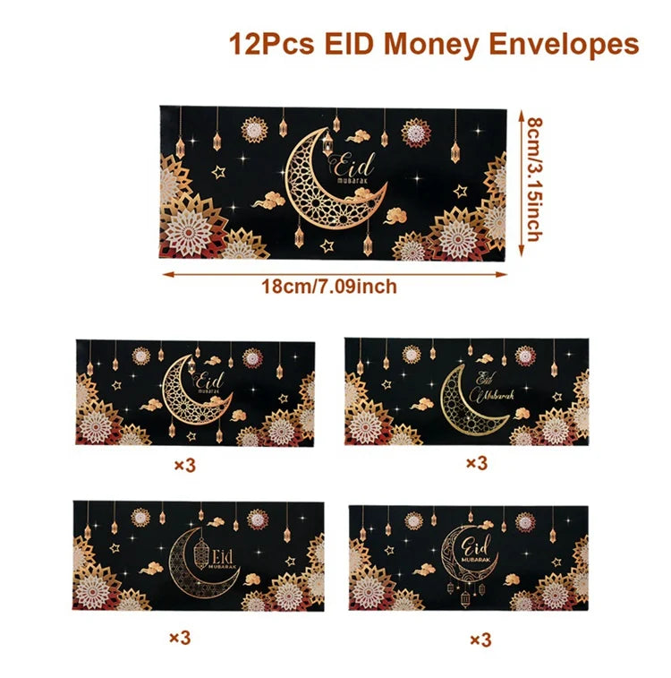 Eid Mubarak Envelopes Money Gift Bag Card Holder