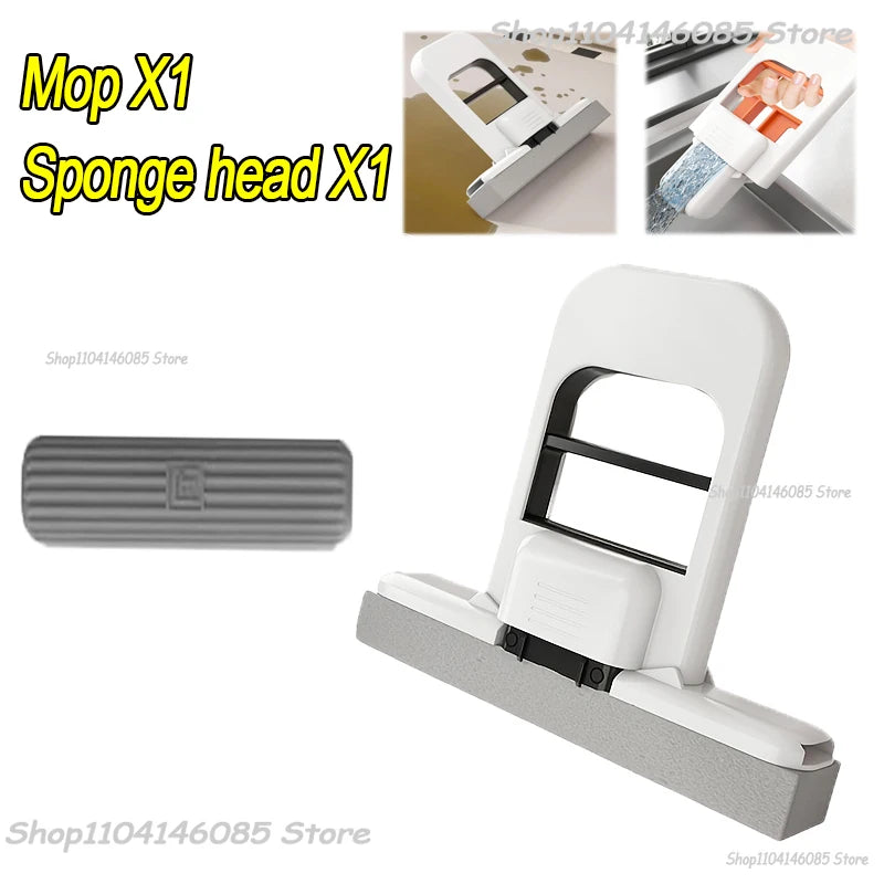 Mini Sponge Mop Hand-free Wash Mops Mini Portable Super Absorbent Mop