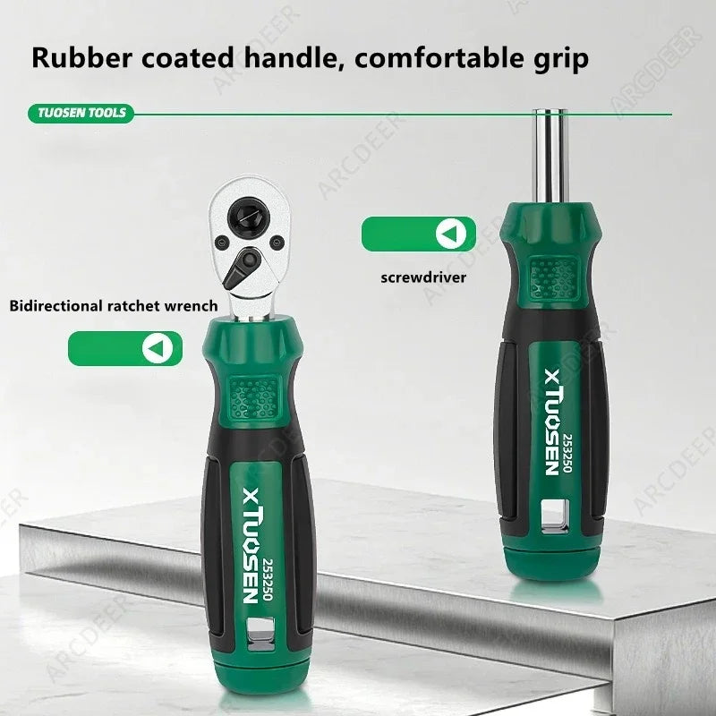TUOSEN 40 Piece Ratchet Wrench and Screwdriver Comprehensive Set