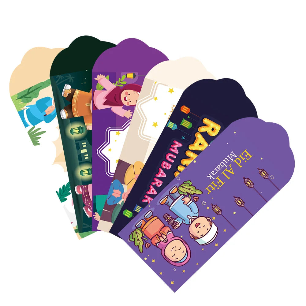 Pack Eid Mubarak Red Envelopes, Ramadan Cash Gift Bags for Eid and Eid al-Adha