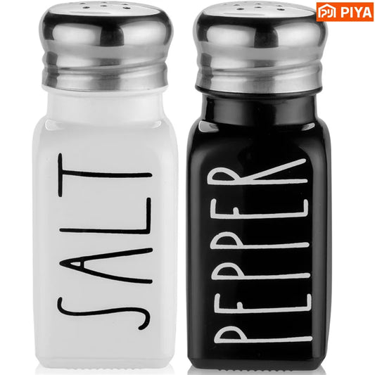 2pc Salt and Pepper and Condiment Storage Container Shakers Set
