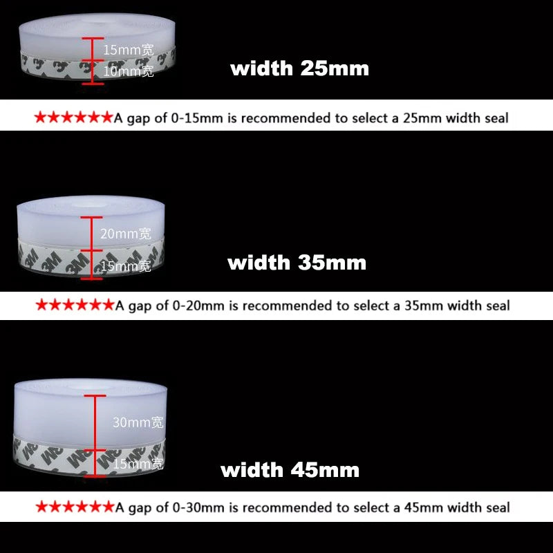 Window Door Bottom Seal Strip Door Draft Stopper Weather Window Rubber Seal Gap Sealing Tape