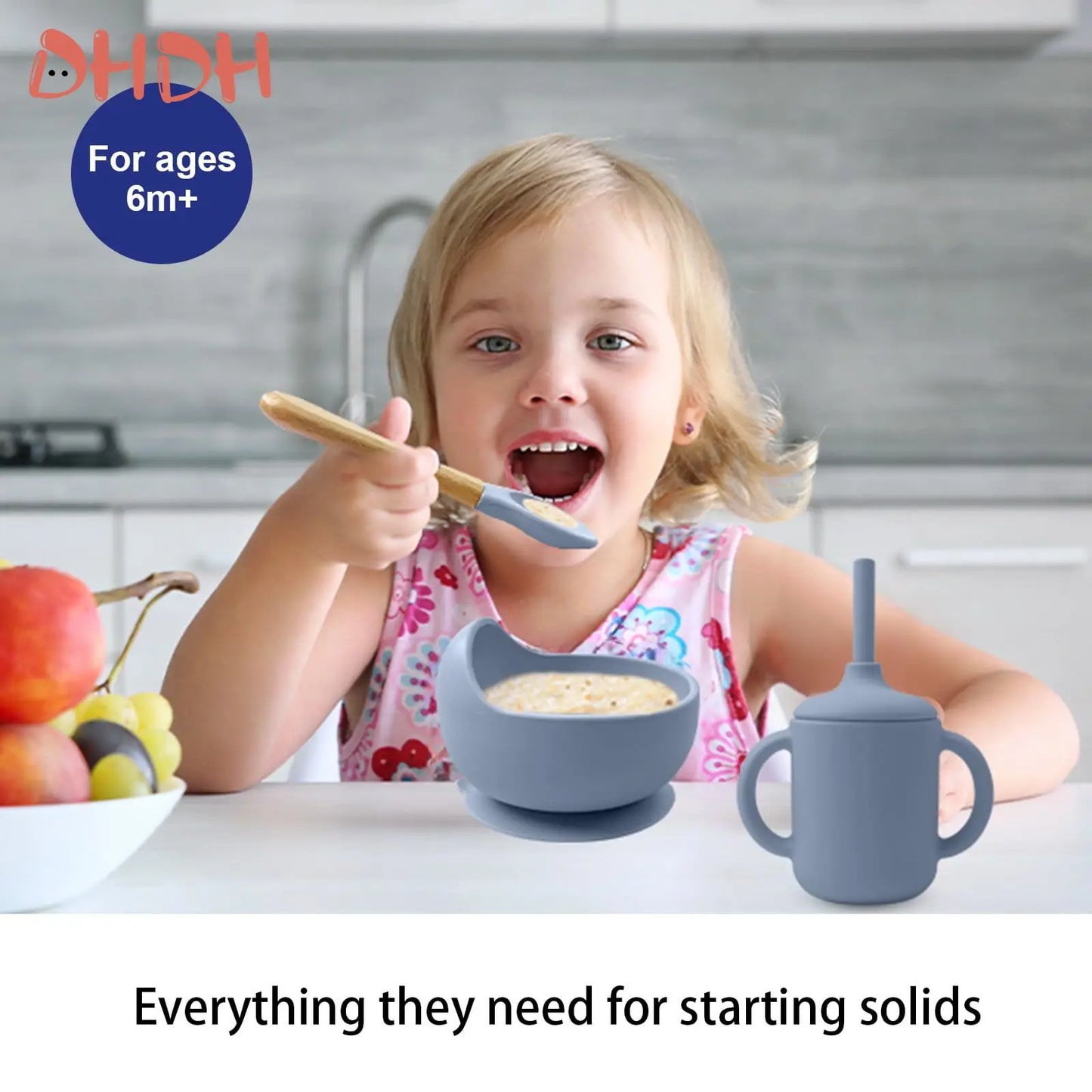 Silicone Baby Feeding Set Tableware Baby Food Dish