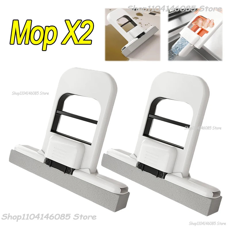 Mini Sponge Mop Hand-free Wash Mops Mini Portable Super Absorbent Mop