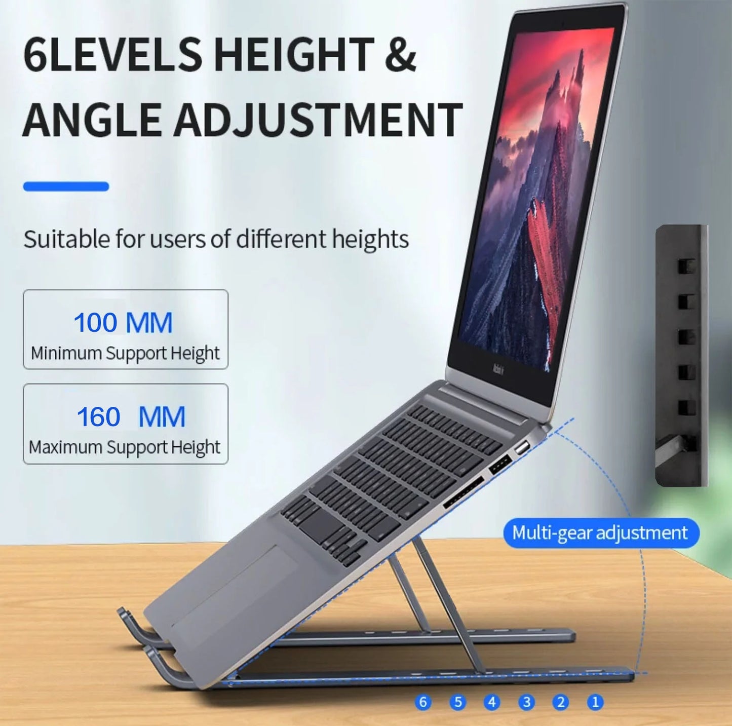Foldable Laptop Stand Adjustable Notebook Bracket Support Base