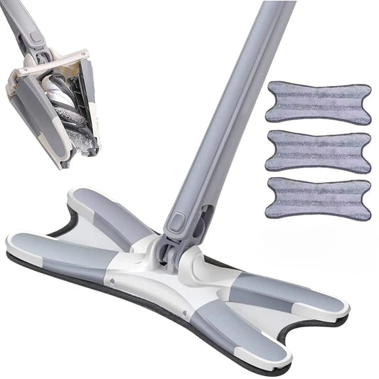 UNTIOR X-type Mop Microfiber Flat Floor Self Wringing 360 Degree Squeeze Mop