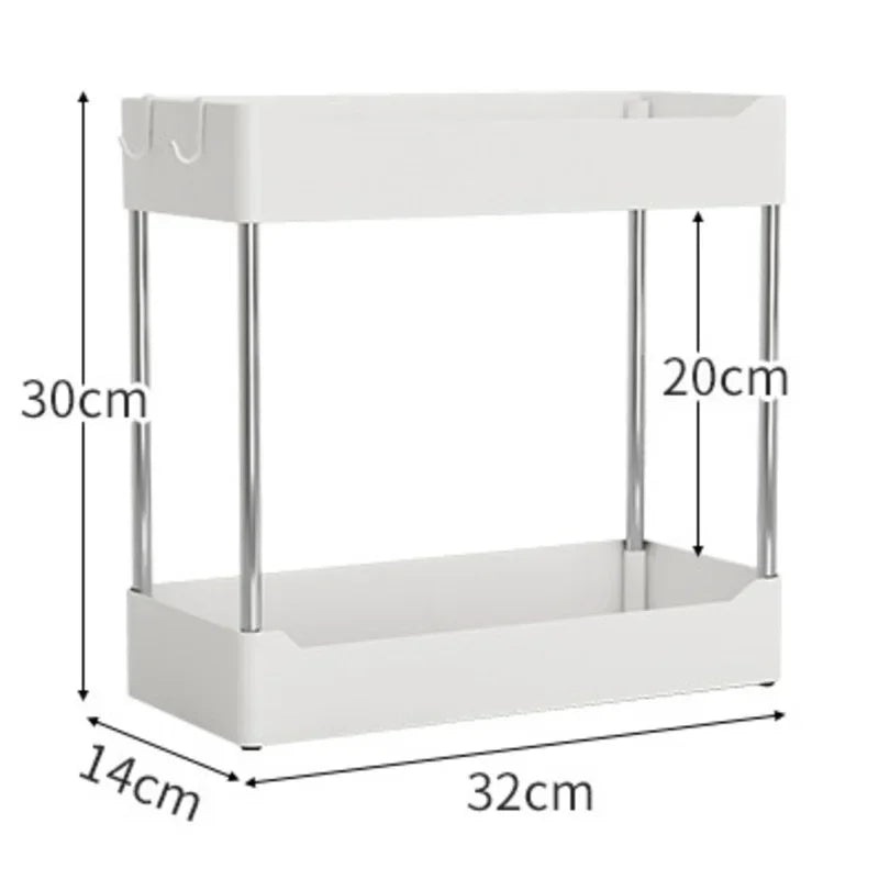 Premium Kitchen Countertop Organizer Shelf - Sturdy Elevated Spice Rack and Spacious Storage Rack for Efficient Organization