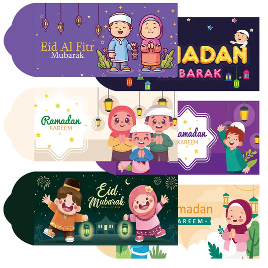 Pack Eid Mubarak Red Envelopes, Ramadan Cash Gift Bags for Eid and Eid al-Adha