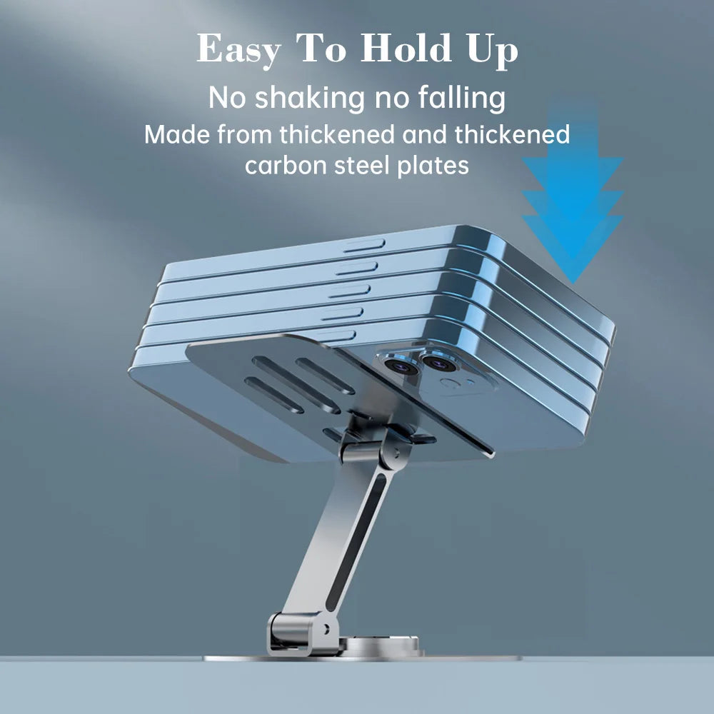 720° Rotate Aluminum Alloy Tablet & Mobile Holder – Adjustable Foldable Stand
