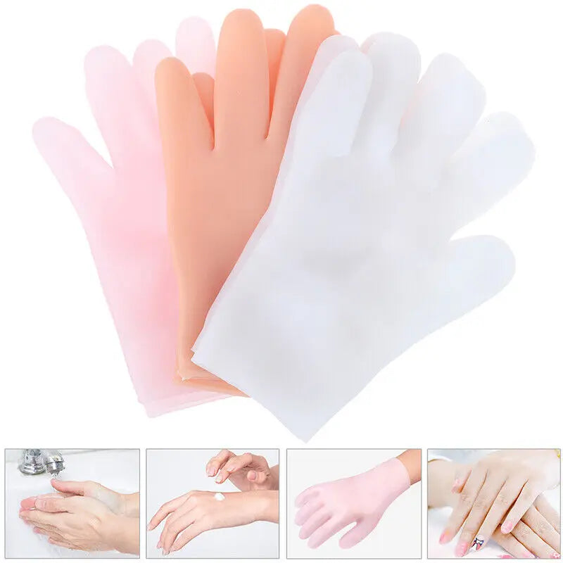 Reusable Moisturizing Silicone Gloves Gel Cracked Hand Care SPA Glove Waterproof