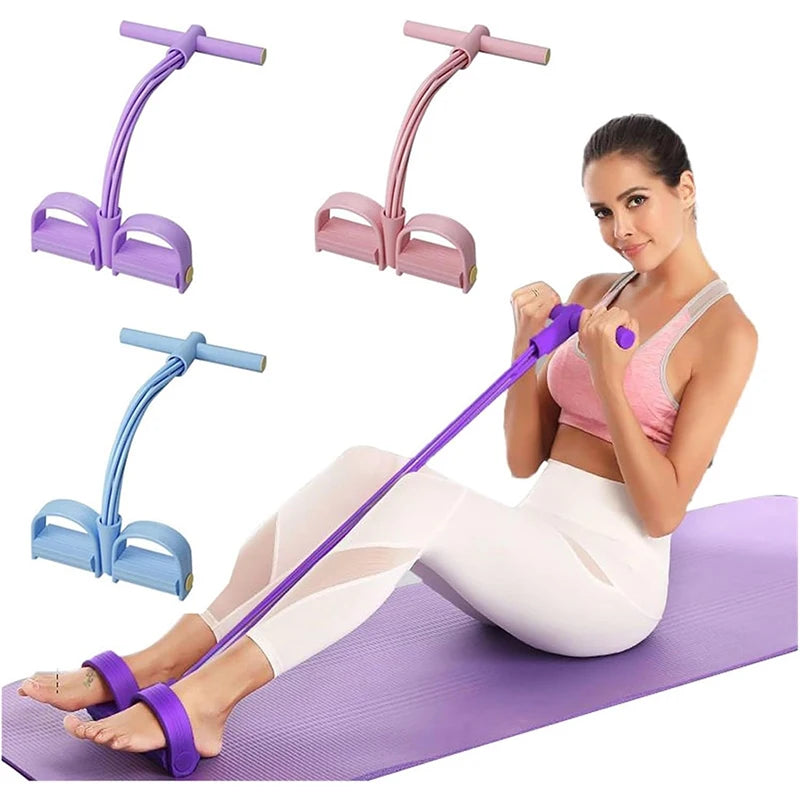 Resistance Band Multi Function Tension Rope Fitness Bands 6 Tube Elastic Yoga Pedal Puller For Sports Exercises