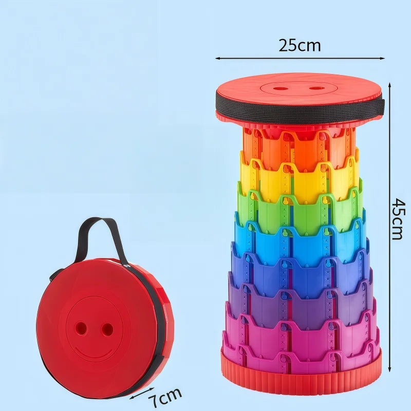 Rainbow Telescopic Stool Portable Small Stool