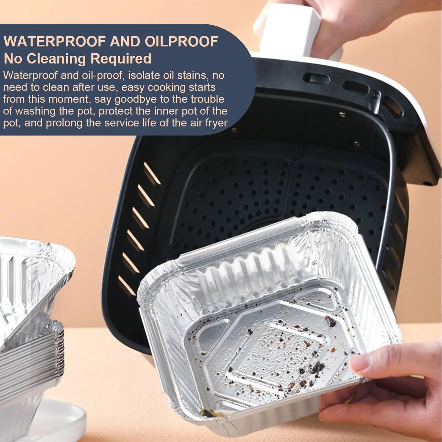 Disposable Aluminum Baking Pans Rectangular Oven & Air Fryer Trays