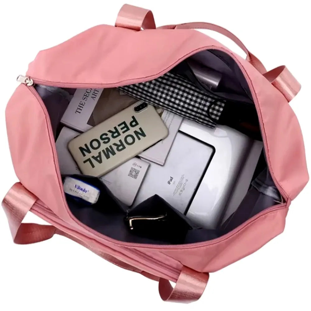 2024 Fashion Fitness Travel Bag Dry Wet Separation Folding Tote Bag Large Capacity Waterproof Outdoor Storage Bag