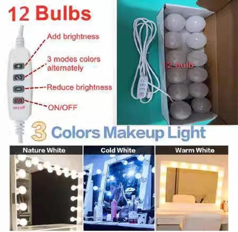 10 PC LED Light Paste Mirror Makeup Light Bulbs