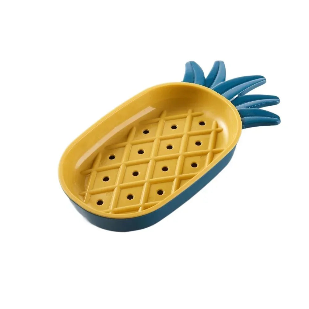 Creative Pineapple Shape Drain Soap Box Soap Storage Box Easy Clean Soap Dishes Holder