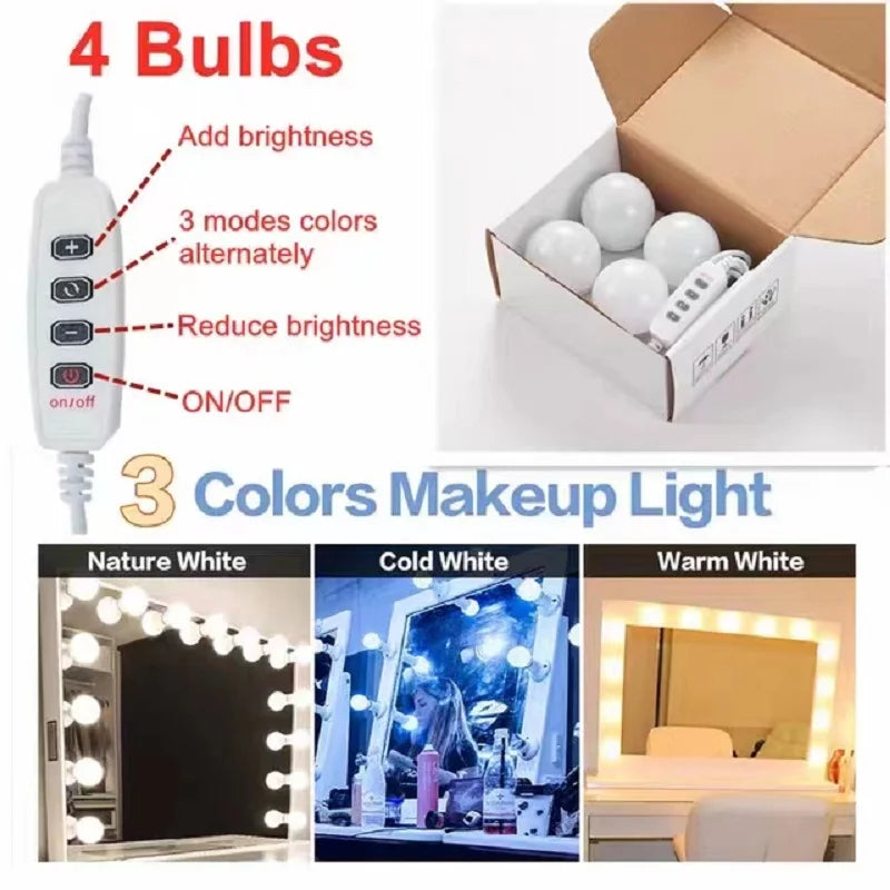 10 PC LED Light Paste Mirror Makeup Light Bulbs