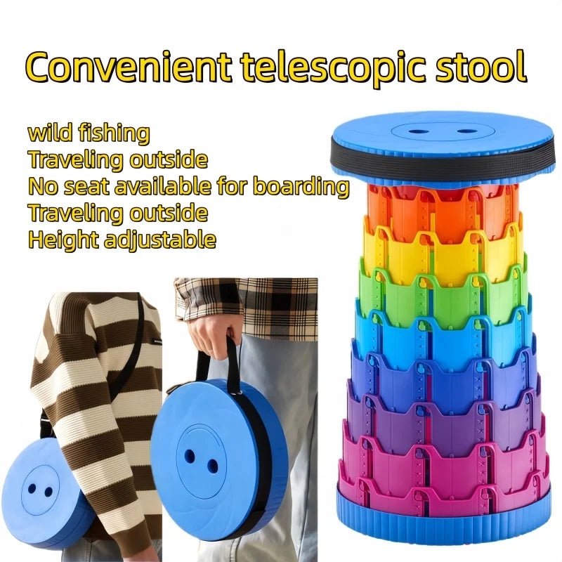 Rainbow Telescopic Stool Portable Small Stool