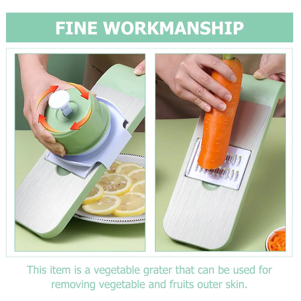 Kitchen Vegetable Cutter with Stainless Steel Blade 4-in-1 Slicer Grater