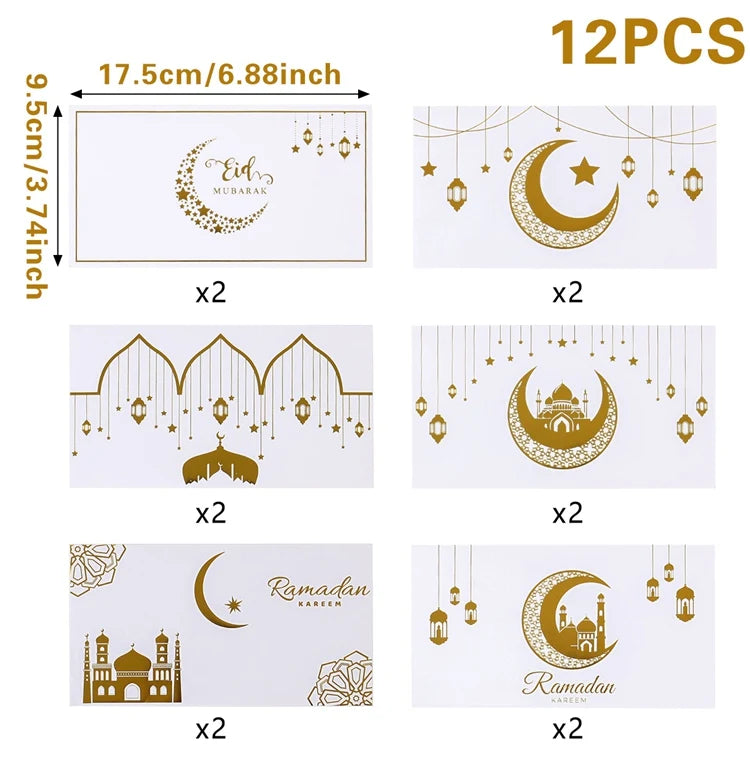 Eid Mubarak Envelopes Money Gift Bag Card Holder