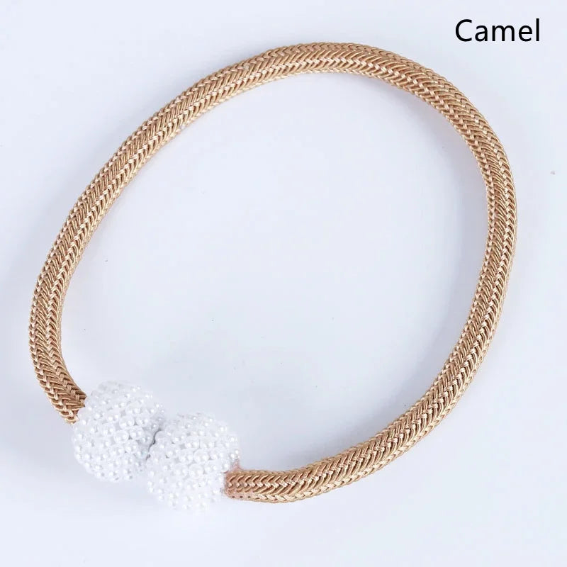 2PCS Pearl Magnetic Curtain Clip Curtain Holders Tie Back Buckle Clips Hanging Ball