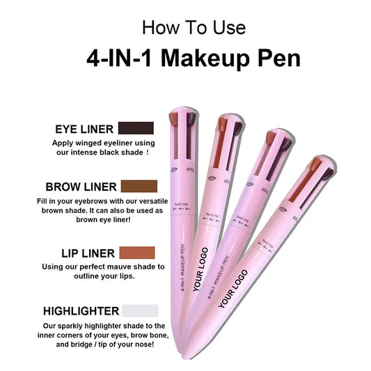 4 In 1 Eyebrow Pencil Waterproof Drawing Eye Brow