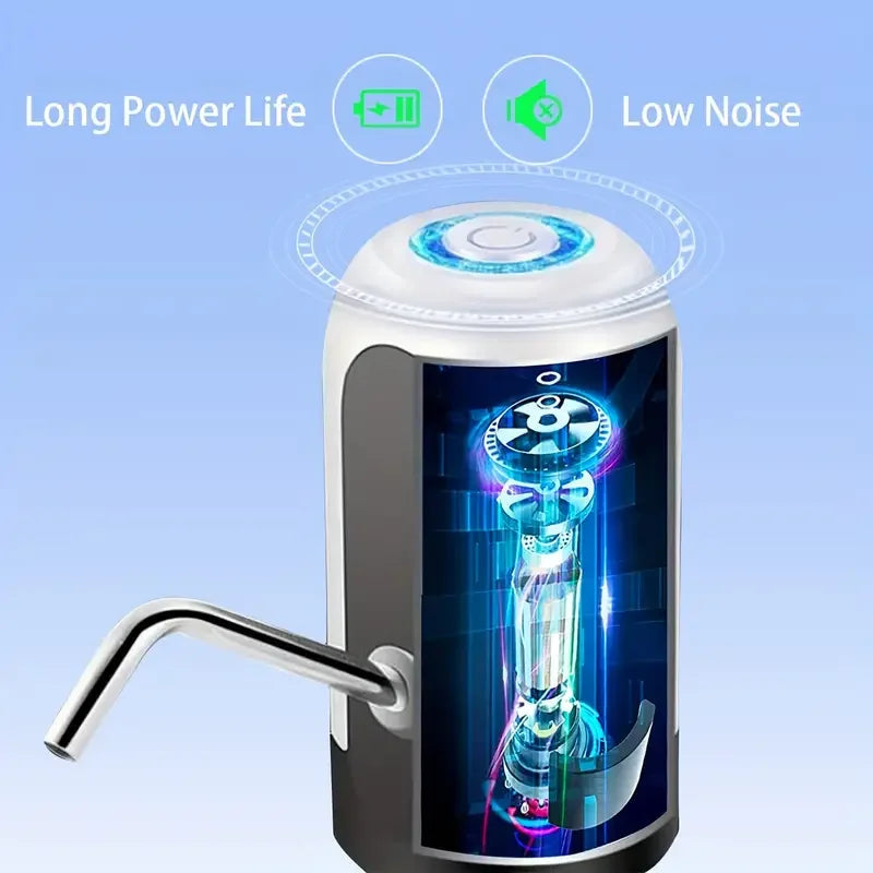 USB Rechargeable Electric Water Bottle Pump Automatic Drinking Water Dispenser with Power Switch