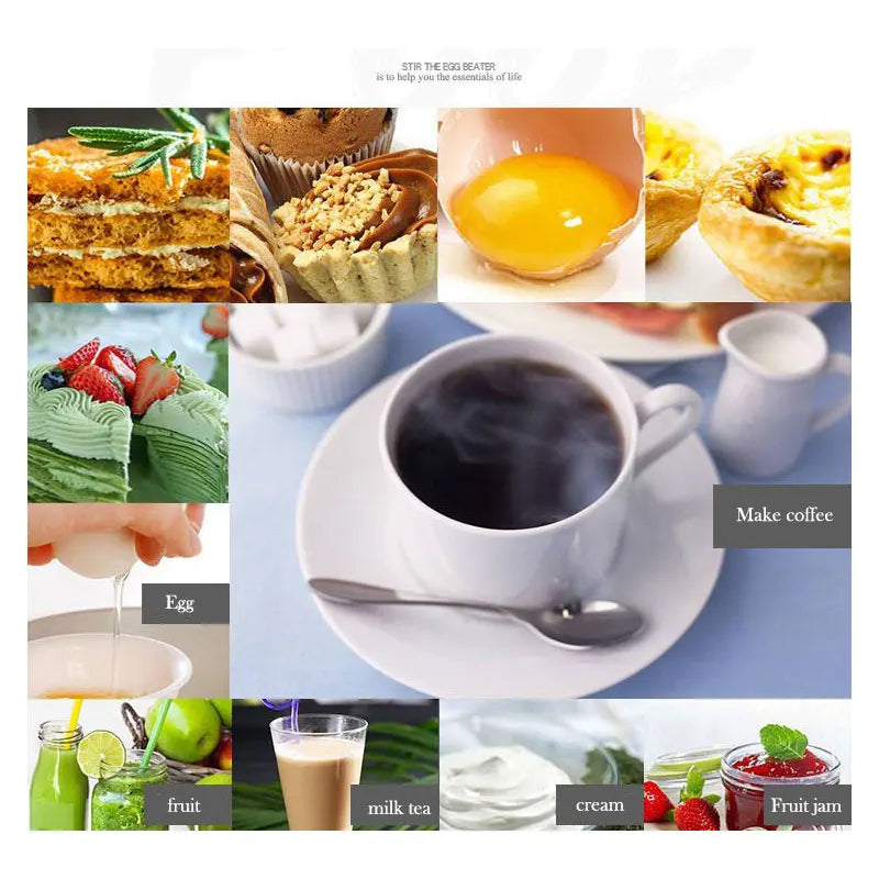 Milk Frother Handheld Mini Electric Foamer Coffee Maker Egg Beater