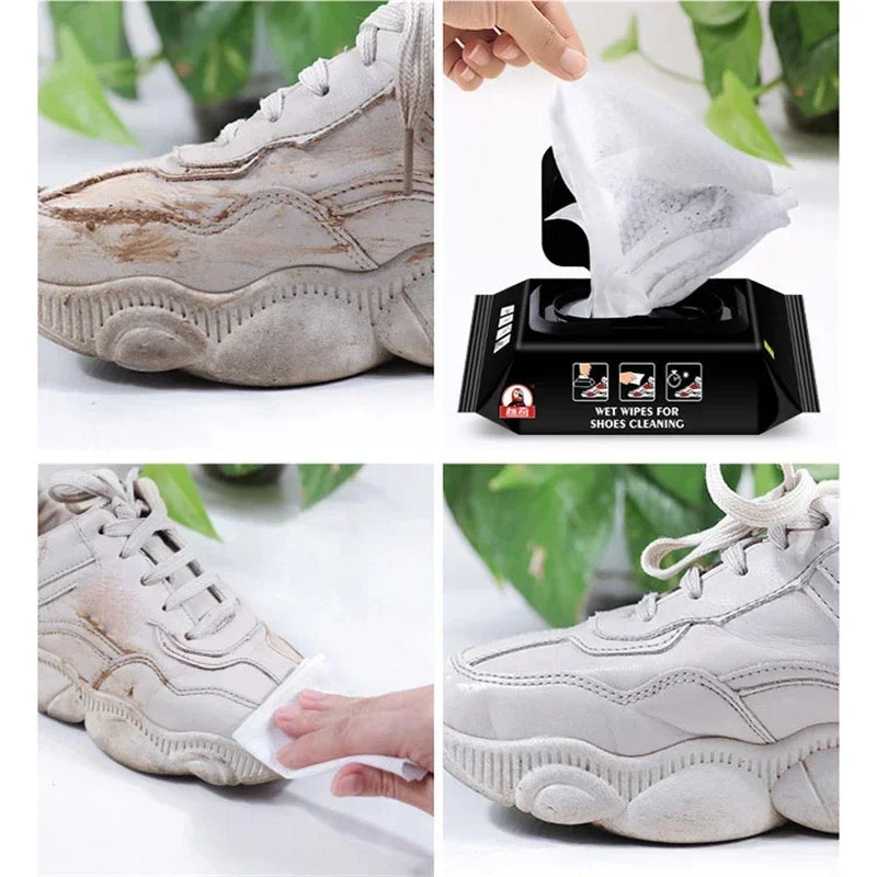 Disposable Shoe Wipes Portable Shoe Cleaners Travel Sneaker Wet Wipes